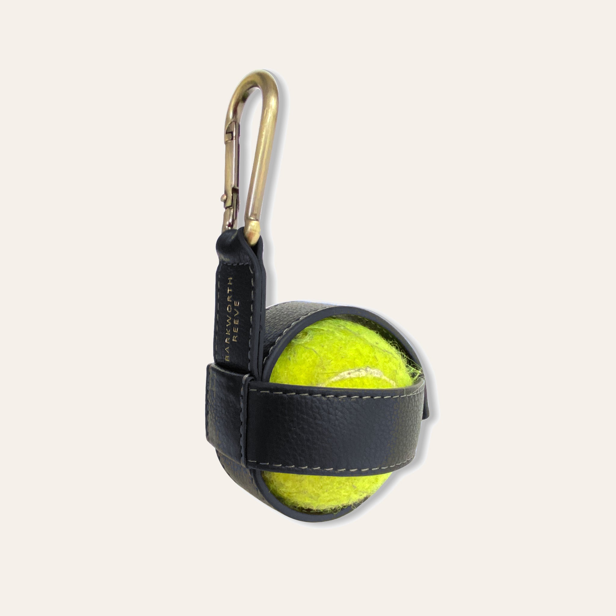 Dog Ball Holder in Navy Leather