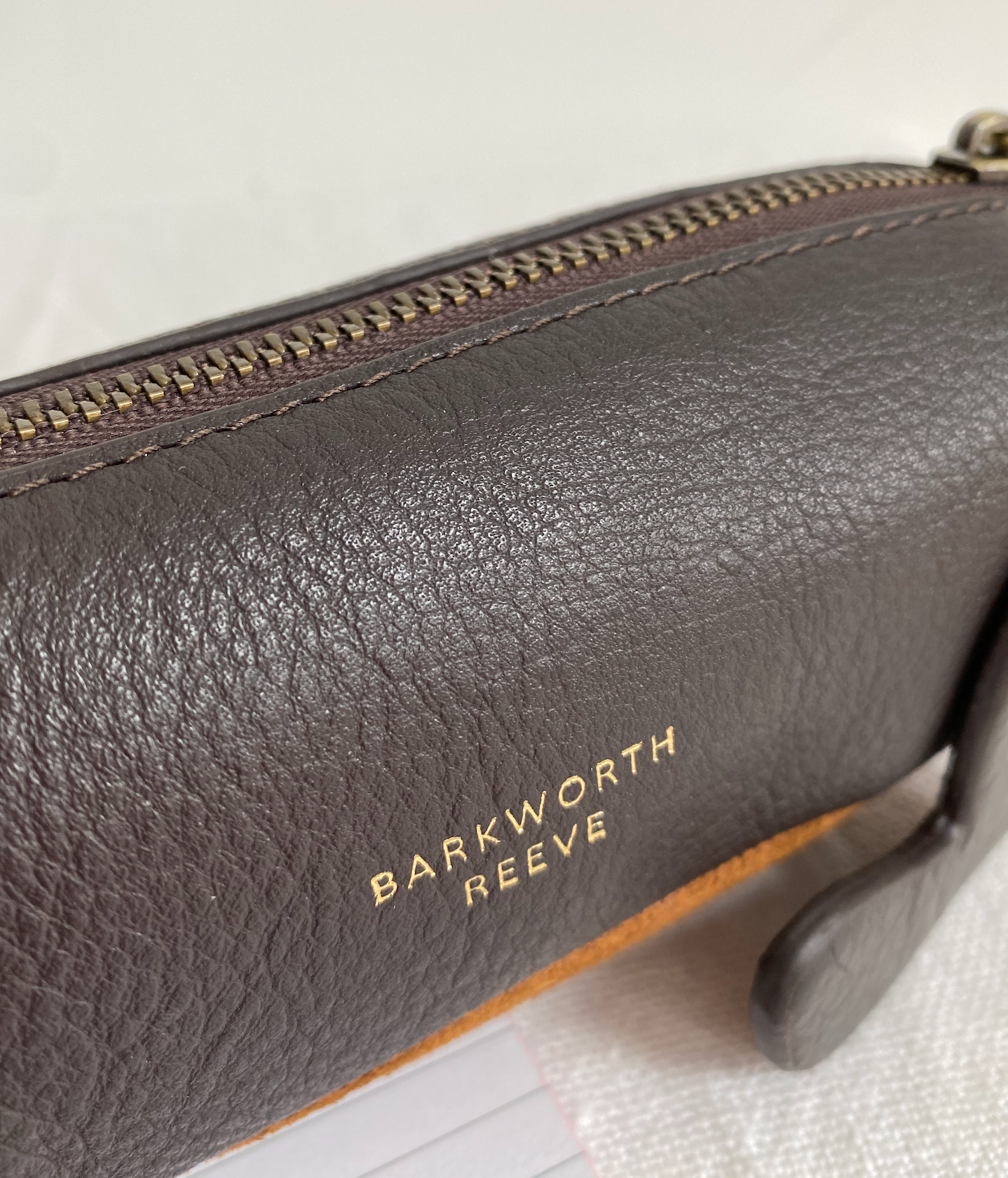 Sausage Dog Zipped Case in Chocolate Leather & Tan Suede