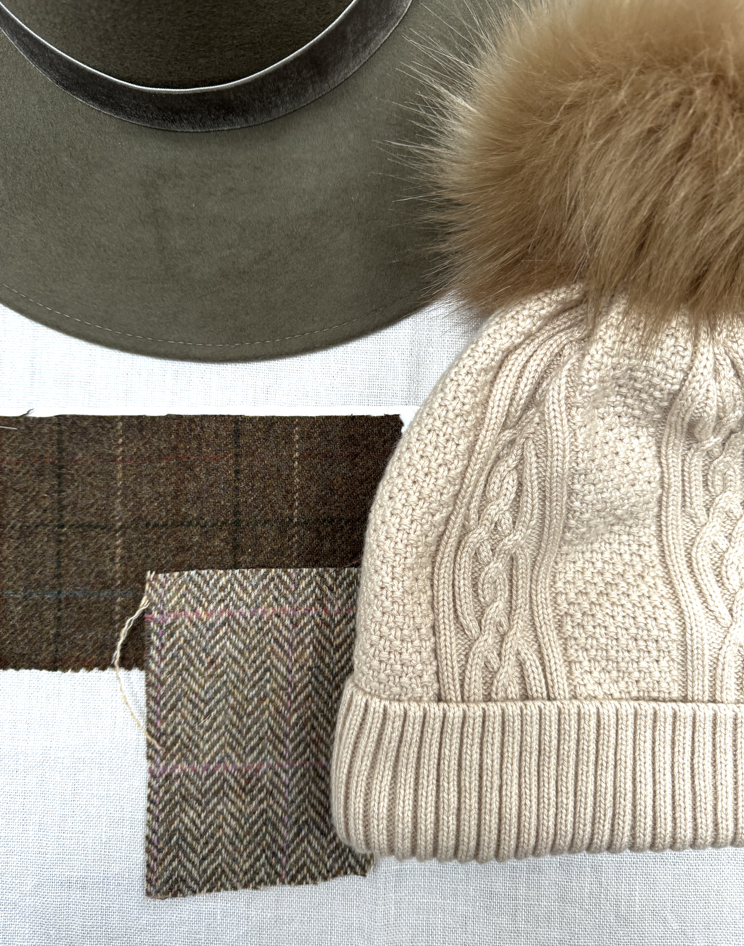 Gunby Woollen Wide Brimmed Fedora Hat in Soft Olive Green