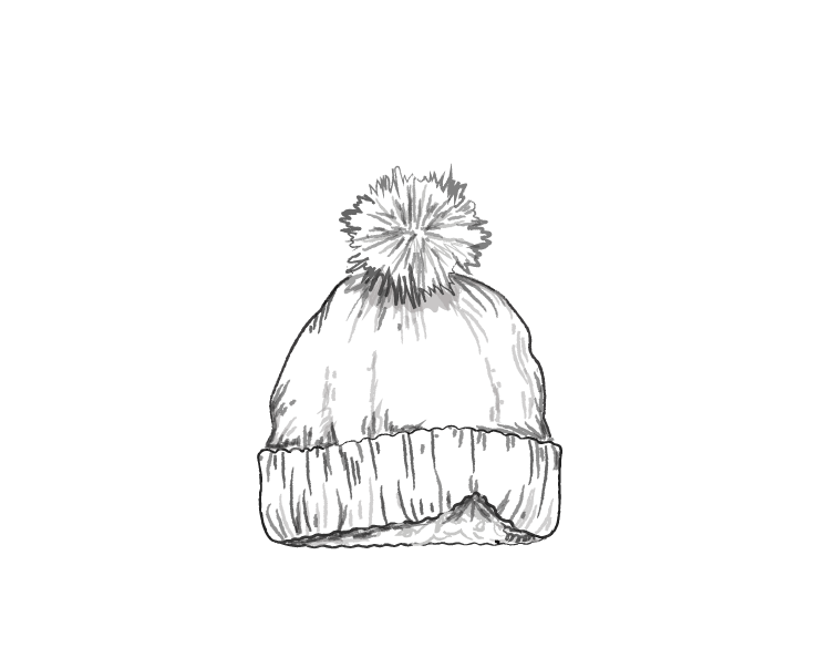 design sketch of a bobble hat by Barkworth Reeve