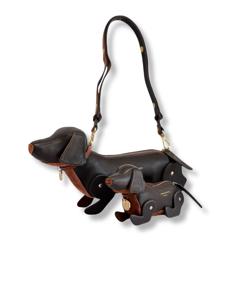 Doogle the Puppy Purse, in Chocolate Leather