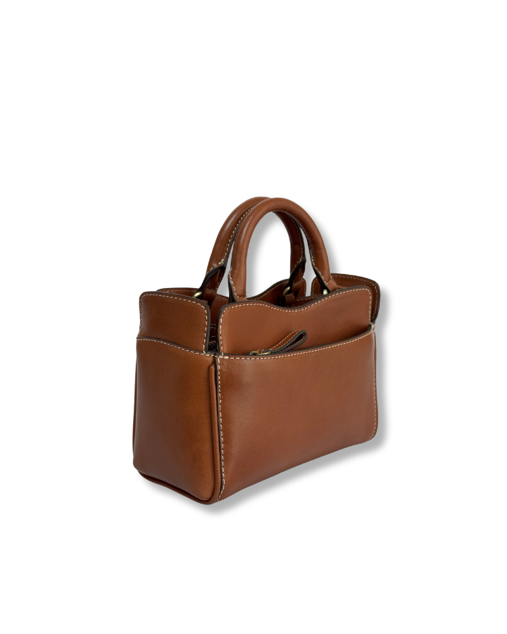Ambridge Mini in Tan Polished Estate Leather