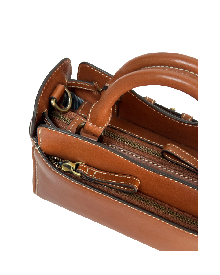 Ambridge Mini in Tan Polished Estate Leather