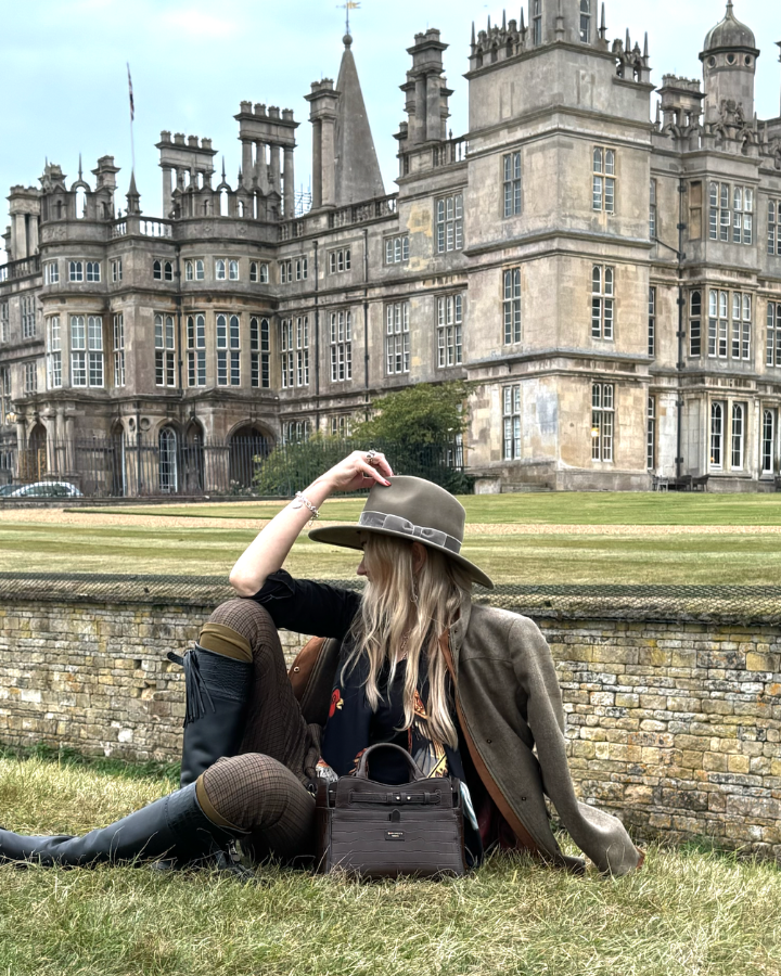 Ambridge in Chocolate Croc Embossed Leather