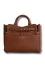 Barkworth Reeve Brown leather handbag on a white background