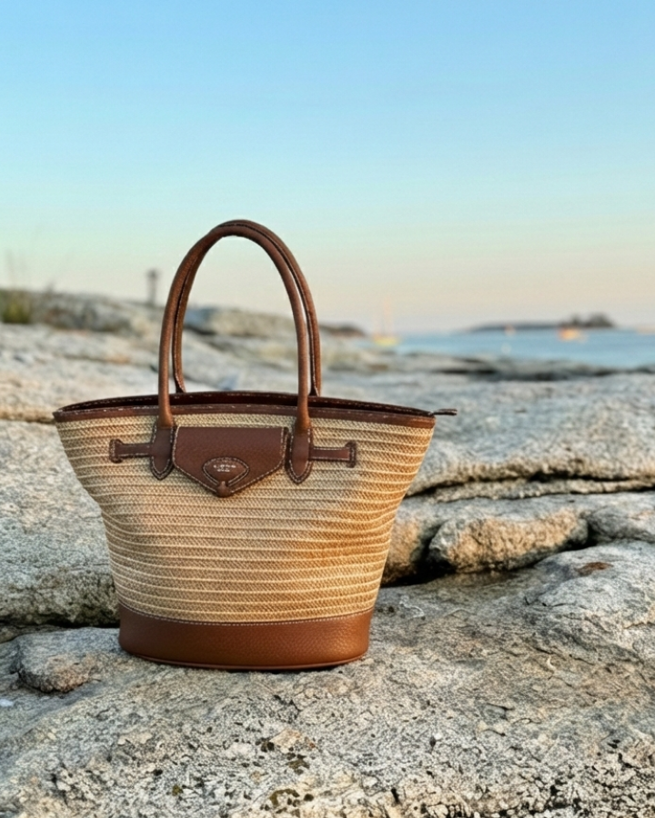 Bar Harbour in Raffia & Tan Grain
