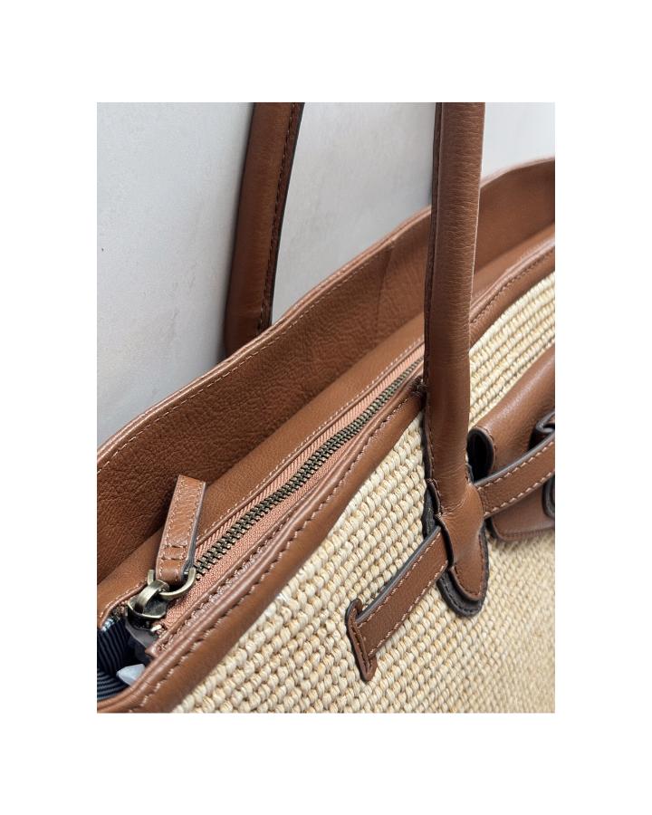 Bar Harbour in Raffia & Tan Grain