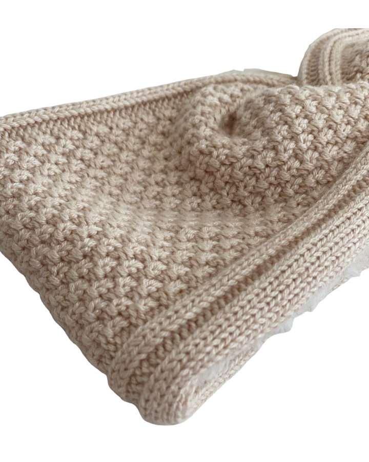 Moss Knit Headband in Cream