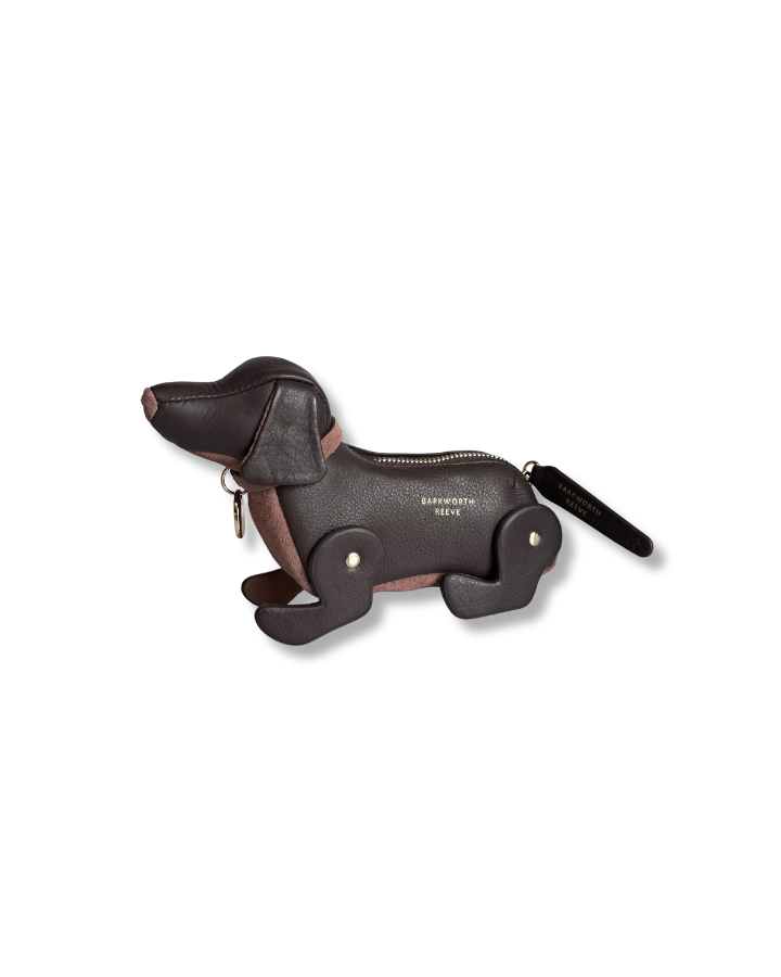 Doogle the Puppy Purse, in Truffle Plum & Rosewood Pink