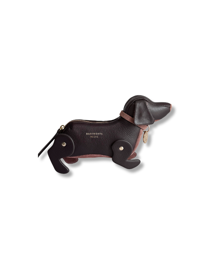 Doogle the Puppy Purse, in Truffle Plum & Rosewood Pink