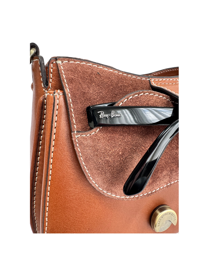 Felperhsam Saddle Bag in Tan Polished Estate Leather