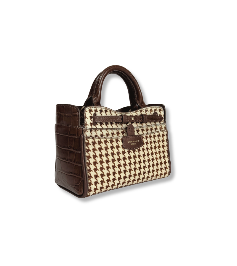 Ambridge Mini in Houndstooth Hair on Hide