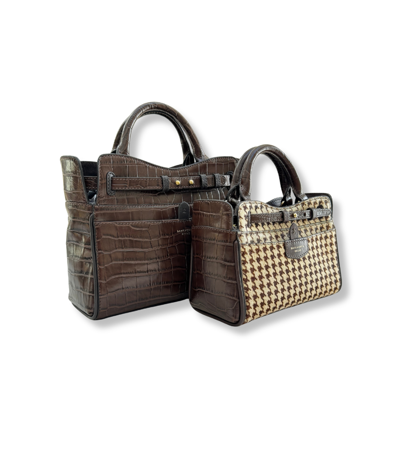 Ambridge Mini in Houndstooth Hair on Hide