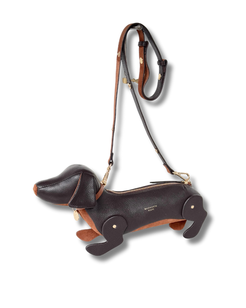 Hugo Sausage Dog Bag in Chocolate Grain – Barkworth Reeve