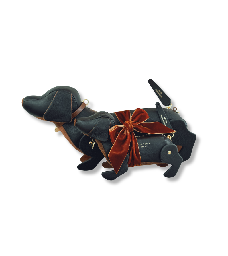 Sausage Dog Bag & Purse Gift Set in Chocolate Grain Leather