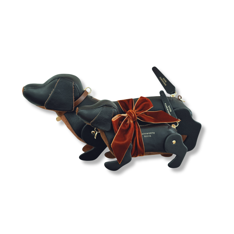 Sausage Dog Bag & Purse Gift Set in Chocolate Grain Leather
