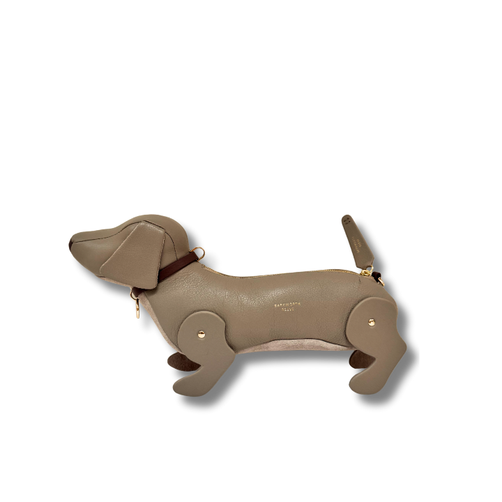 Hugo Sausage Dog Bag in Isabella Grey Grain