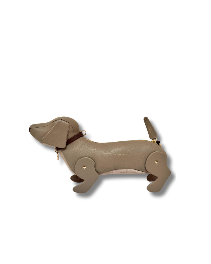 Hugo Sausage Dog Bag in Isabella Grey Grain