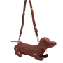 Hugo Sausage Dog Bag in Conker Red Grain