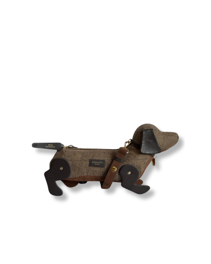 Hugo Sausage Dog Bag in Herringbone Tweed