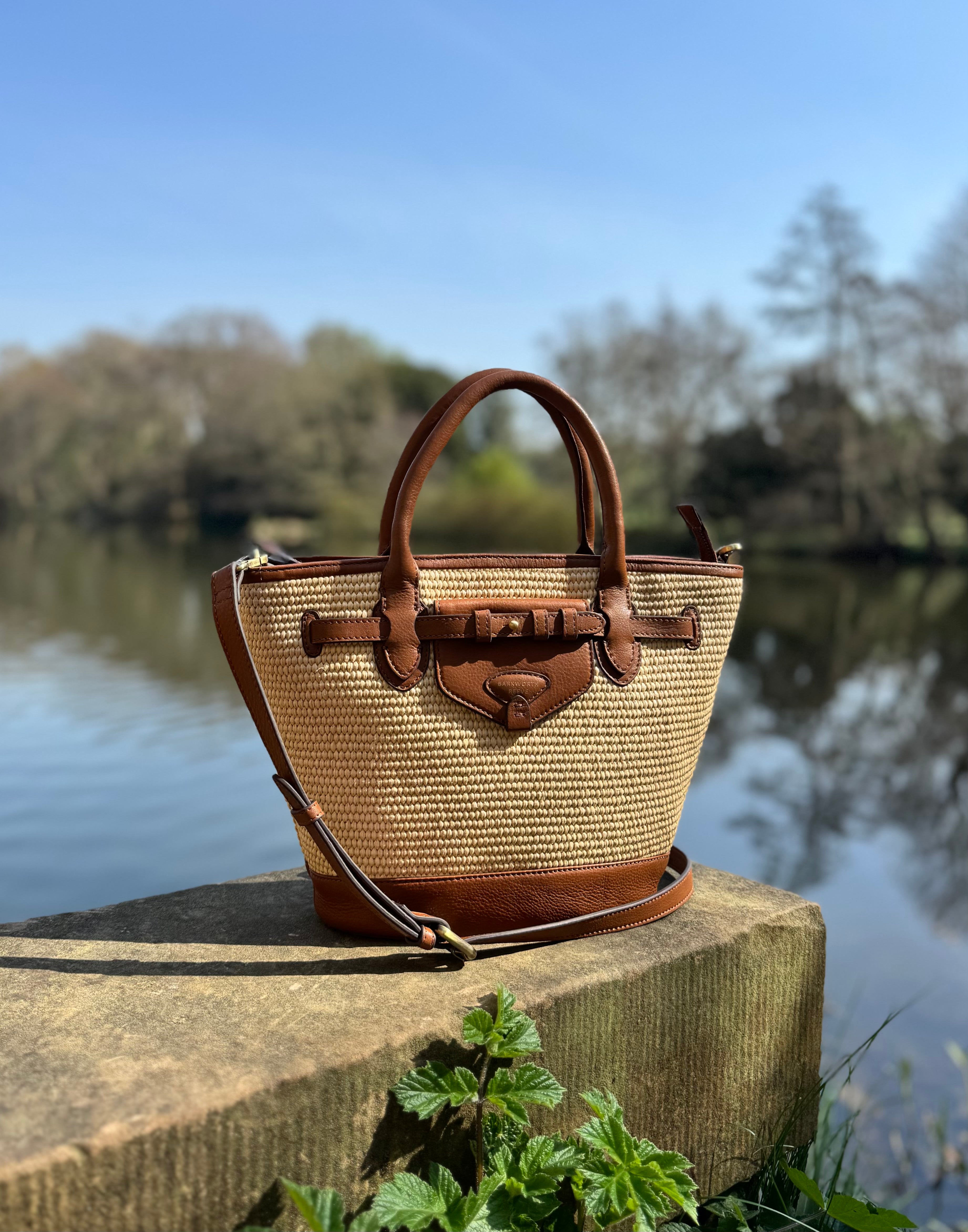 Bar Harbour Mini in Raffia & Tan Grain – Barkworth Reeve