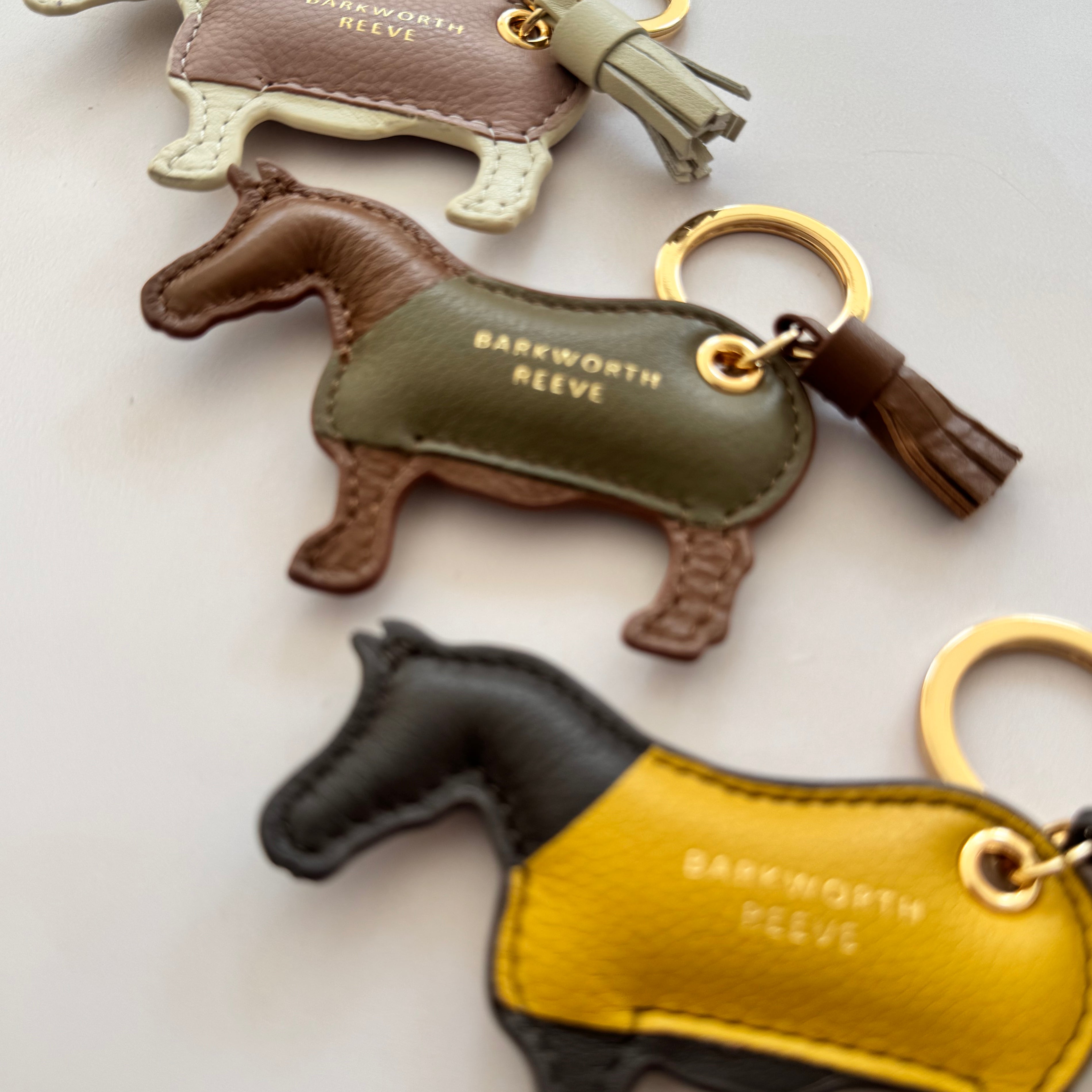 Milton Pony Keyring in Lt Grey & Pink