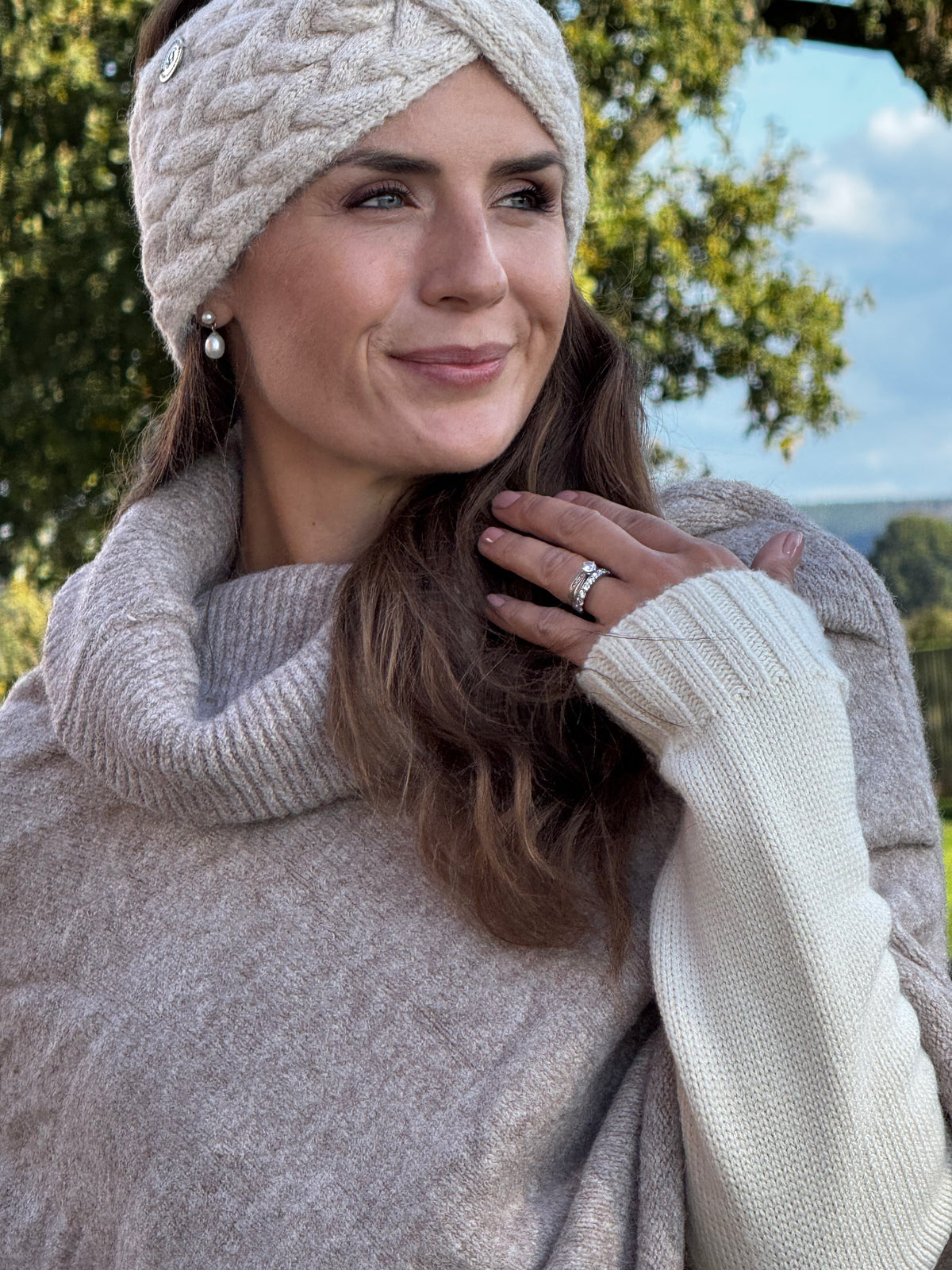 Hodges Knitted Headband in Oat Marl