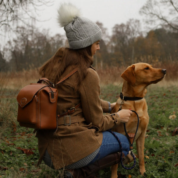 Faldingworth Slip Lead In Olive & Tan Grain