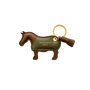 Milton Pony Keyring in Chestnut & Olive