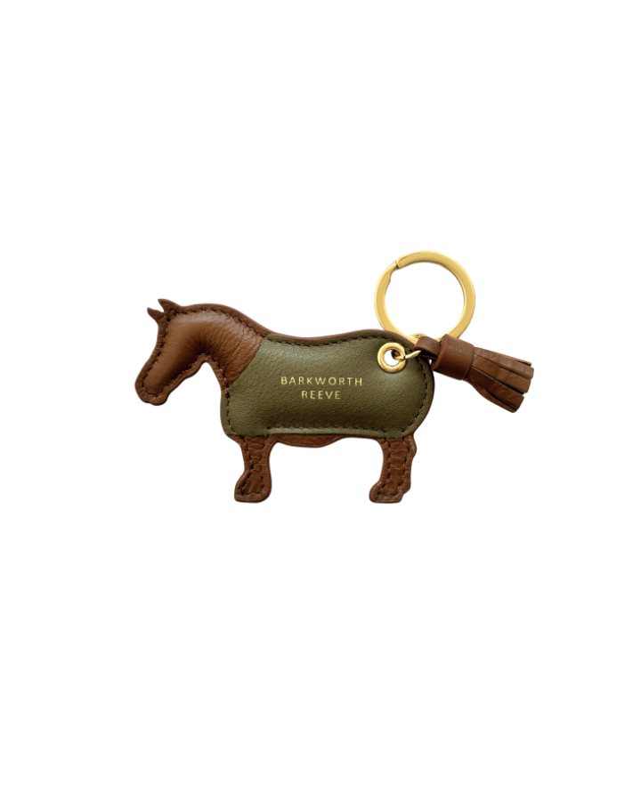 Milton Pony Keyring in Chestnut & Olive