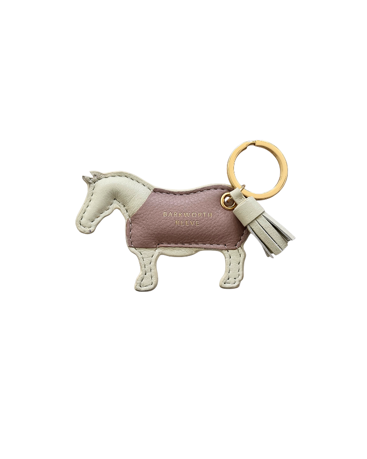 Milton Pony Keyring in Lt Grey & Pink