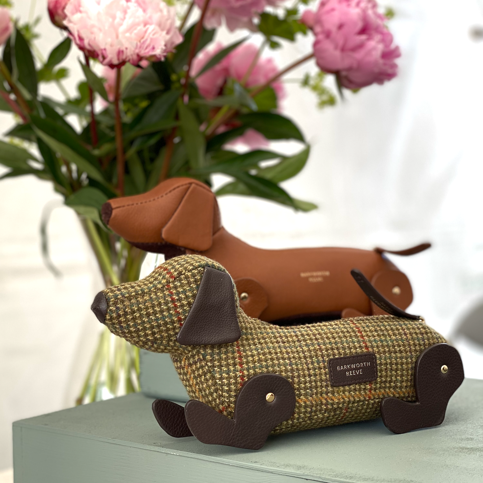 Pickles Sausage Dog Pencil Case in Field Green Tweed