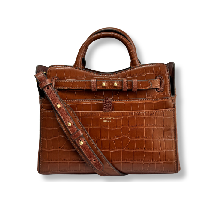 Ambridge in Tan Croc Embossed Leather
