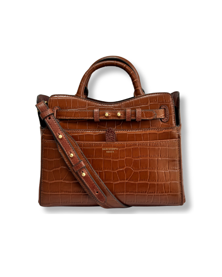 Ambridge in Tan Croc Embossed Leather