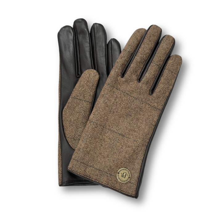 Foxley Clutch Bag and Tweed & Leather Gloves Gift Set