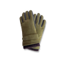Wilding, Fur Lined, Olive Nubuck & Chocolate Leather Gloves
