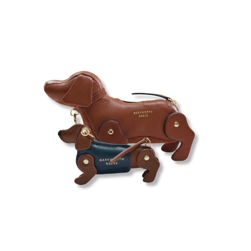 Mini Tan Sausage Dog Gift Set (Doogle Purse & Keyring).