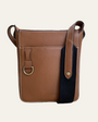 back of tan cross body bag