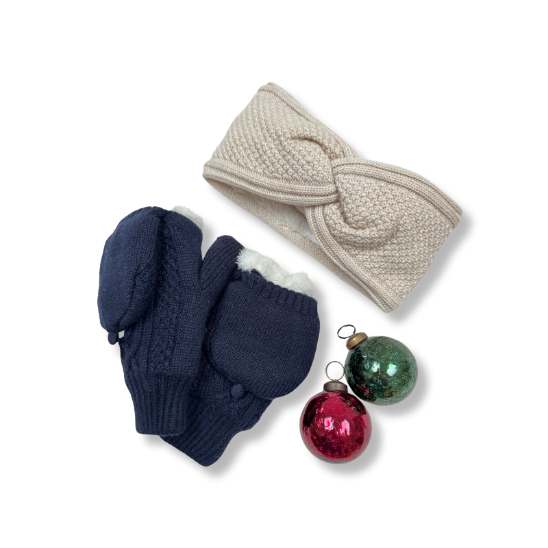 Knitted Headband & Mitt Set
