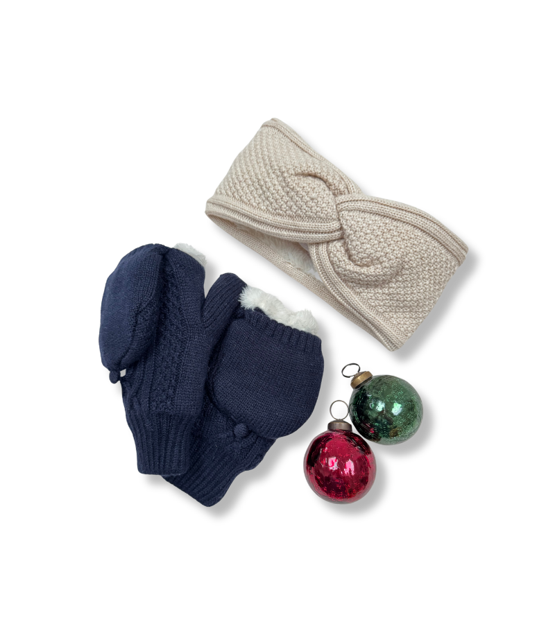 Knitted Headband & Mitt Set