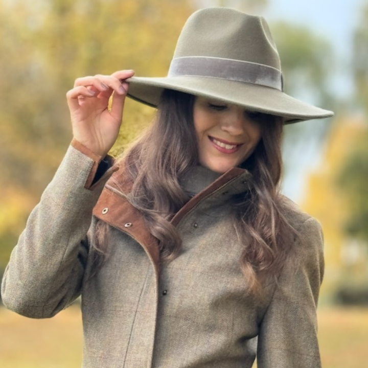 Gunby Fedora in Soft Olive Wool