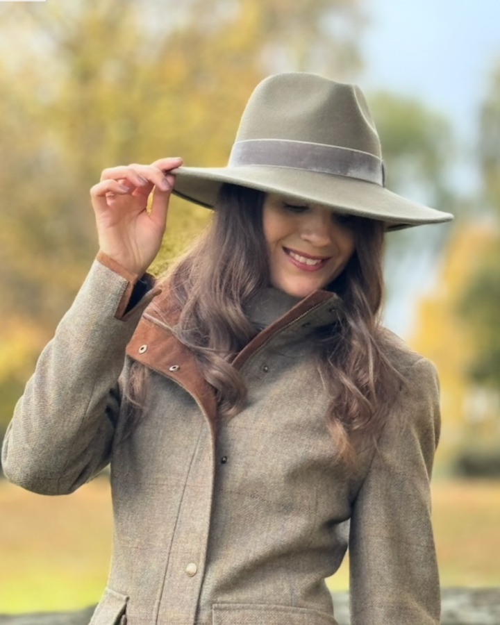 Gunby Fedora in Soft Olive Wool