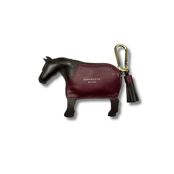 Pony Coin Purse in Chocolate & Deep Pink