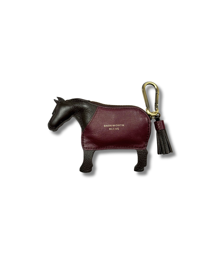 Pony Coin Purse in Chocolate & Deep Pink